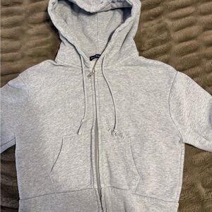 Gray Zip-Up Hoodie